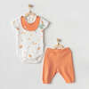 Playmate Print Babysuit Outfit, White - Mixed Apparel Set - 2