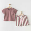 Zebra Pocket Outfit, Rose - Mixed Apparel Set - 2