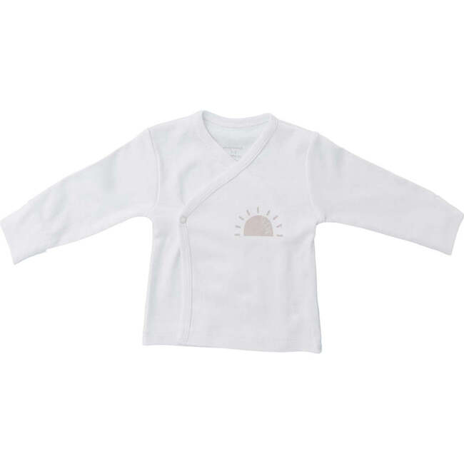 Sunshine Print Side Snap Outfit & Hat, White - Mixed Apparel Set - 4