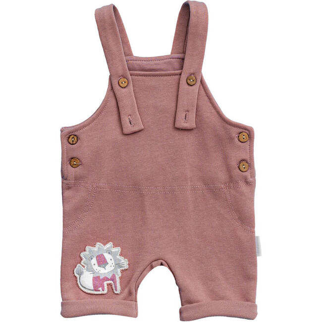 Zebra Print Overalls Outfit, Rose - Bodysuits - 4
