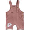 Zebra Print Overalls Outfit, Rose - Bodysuits - 4
