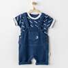 Marine Print Overalls Outfit, Navy - Mixed Apparel Set - 2