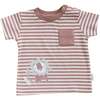 Zebra Print Striped Pocket Outfit, Rose - Mixed Apparel Set - 3