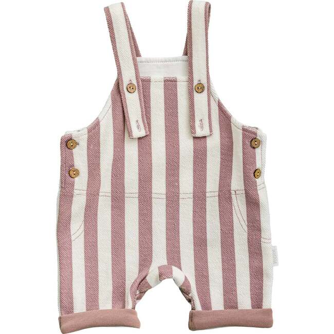Striped Overalls Outfit, Rose - Mixed Apparel Set - 3