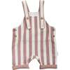 Striped Overalls Outfit, Rose - Mixed Apparel Set - 3