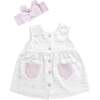 Lilac Funny Bunny Pocket Dress, White - Dresses - 1 - thumbnail
