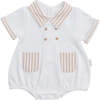 Cool Dude Striped Outfit, White - Bodysuits - 1 - thumbnail