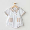 Cool Dude Striped Outfit, White - Bodysuits - 2 - thumbnail