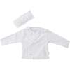 3pc Side Snap Ruffle Bow Outfit, White - Mixed Apparel Set - 3