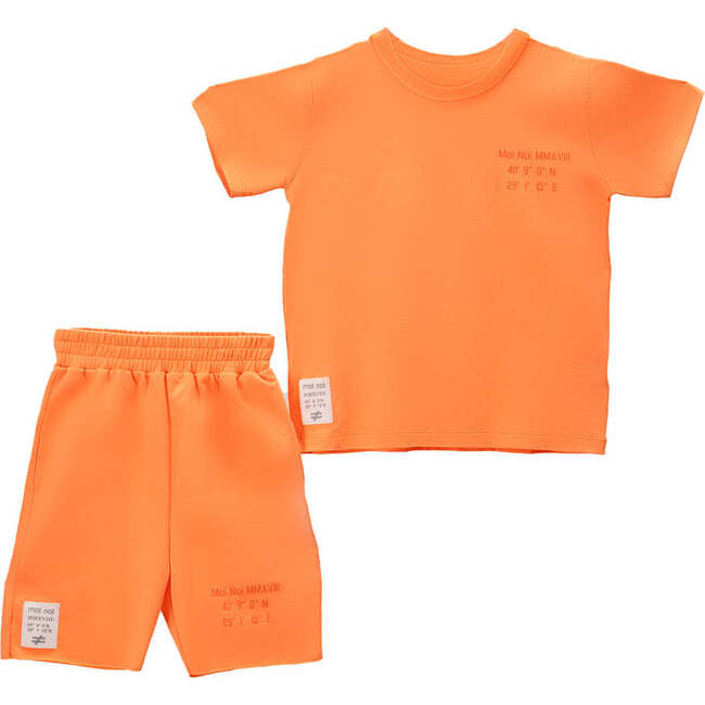 Logo Summer Outfit, Orange - Mixed Apparel Set - 1
