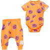 Fig Graphic Babysuit Outfit, Orange - Mixed Apparel Set - 1 - thumbnail