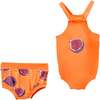 Fig Graphic Sleeveless Babysuit Outfit, Orange - Mixed Apparel Set - 1 - thumbnail