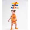 Fig Graphic Sleeveless Babysuit Outfit, Orange - Mixed Apparel Set - 2