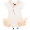 Ruffle Tulle Babysuit Dress, Beige - Dresses - 1 - thumbnail