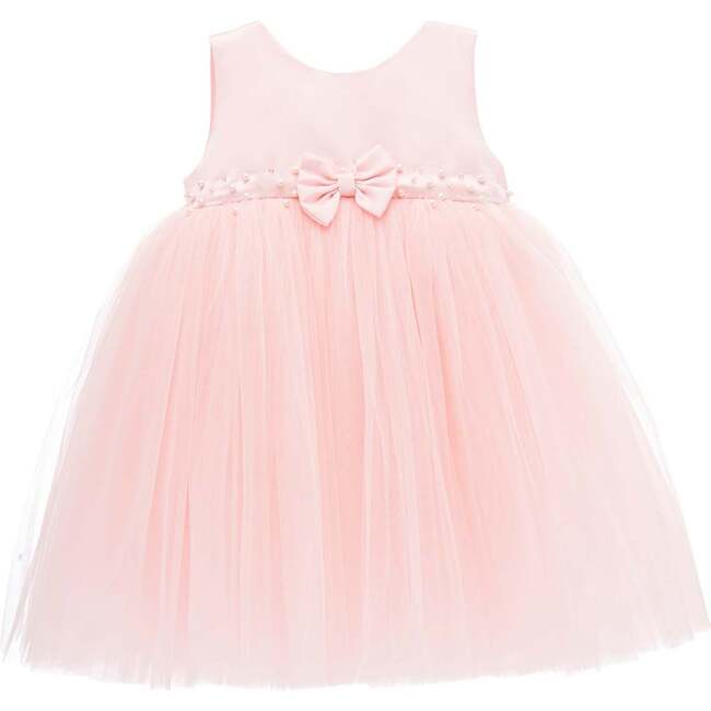 Sleeveless Floral Tulle Dress, Pink