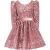 Merribrook Sequin Bow Dress, Pink - Dresses - 1 - thumbnail