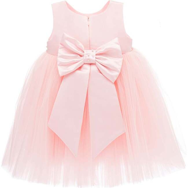 Sleeveless Floral Tulle Dress, Pink - Dresses - 2