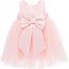 Sleeveless Floral Tulle Dress, Pink - Dresses - 2 - thumbnail