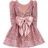 Merribrook Sequin Bow Dress, Pink - Dresses - 2 - thumbnail