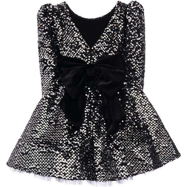 Merribrook Sequin Bow Dress, Black - Dresses - 2