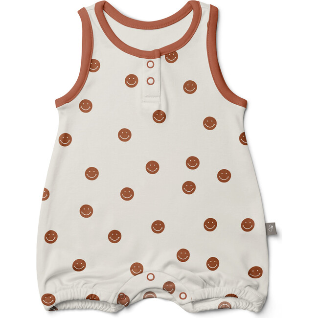 Viscose from Bamboo Organic Cotton Sleeveless Romper, Happy Dot - Rompers - 1