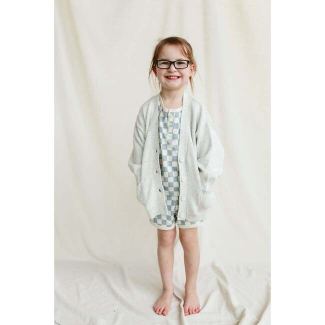 Organic Cotton Knit Button-Up Toddler Sweater, Shell - Sweaters - 2