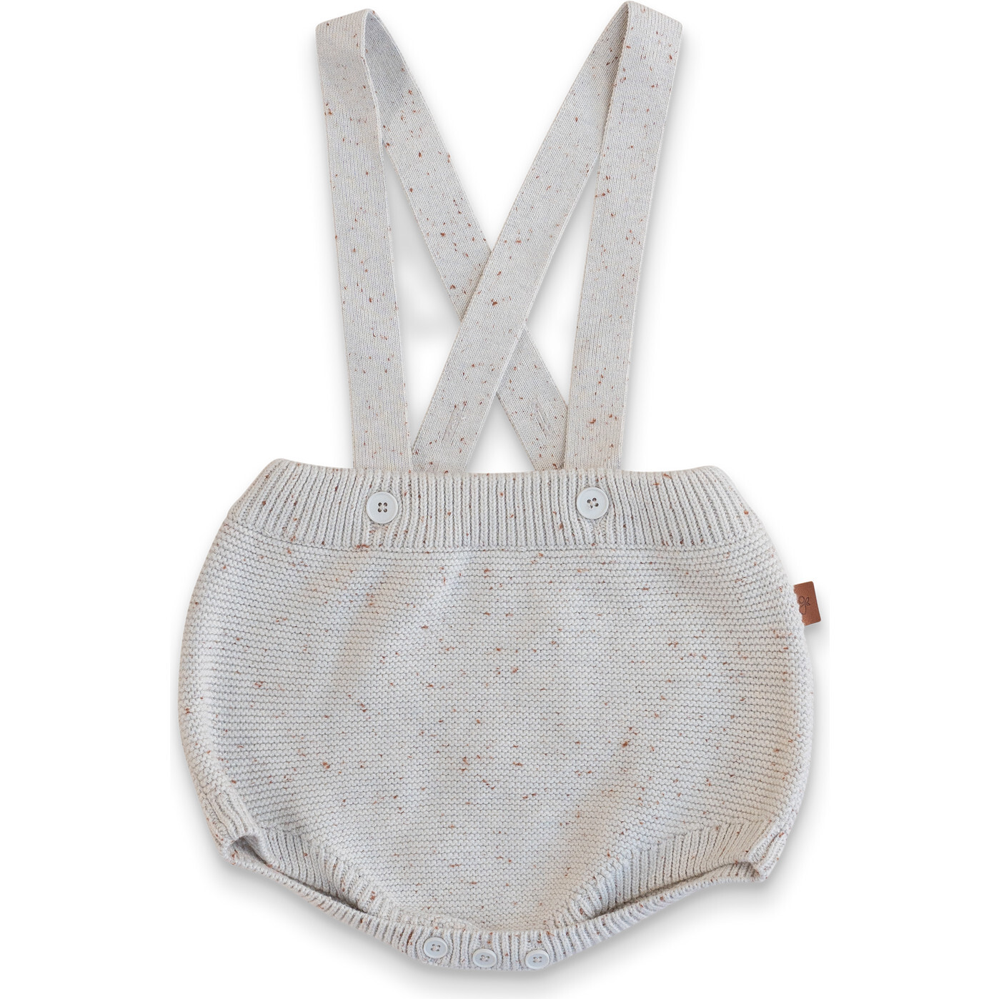 Organic Cotton Knit Suspender Bloomers, Shell - Bloomers - 1