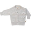Organic Cotton Knit Button-Up Baby Sweater, Shell - Sweaters - 1 - thumbnail