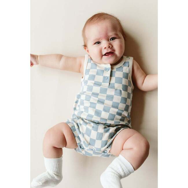 Viscose from Bamboo Organic Cotton Sleeveless Romper, Cabana - Rompers - 5
