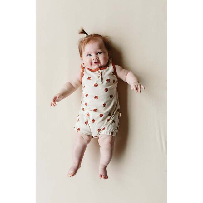 Viscose from Bamboo Organic Cotton Sleeveless Romper, Happy Dot - Rompers - 4