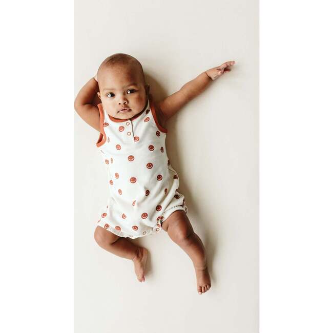 Viscose from Bamboo Organic Cotton Sleeveless Romper, Happy Dot - Rompers - 5