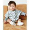 Organic Cotton French Terry Bubble Romper, Cabana - Rompers - 7