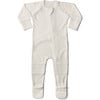 Viscose from Bamboo Organic Cotton Zipper Jumpsuit, Cloud - Rompers - 1 - thumbnail