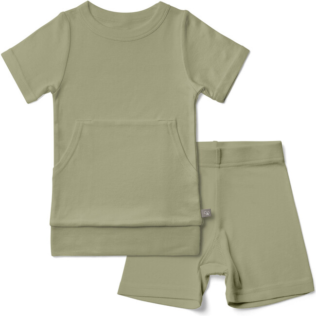 Viscose from Bamboo Organic Cotton Toddler Biker Set, Artichoke