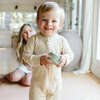 Viscose from Bamboo Organic Cotton Zipper Jumpsuit, Dune Stripe - Rompers - 4