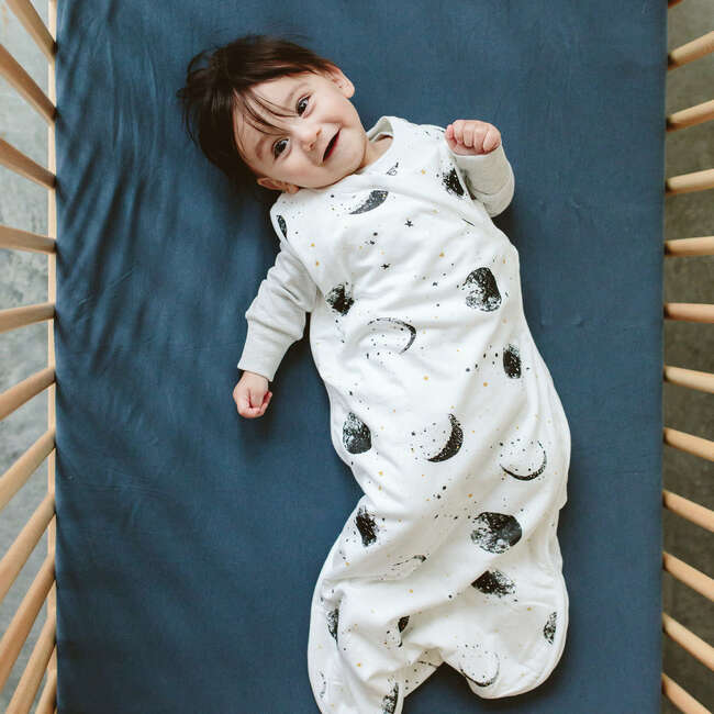 Viscose from Bamboo Organic Cotton Crib Sheet, Midnight - Crib Sheets - 5