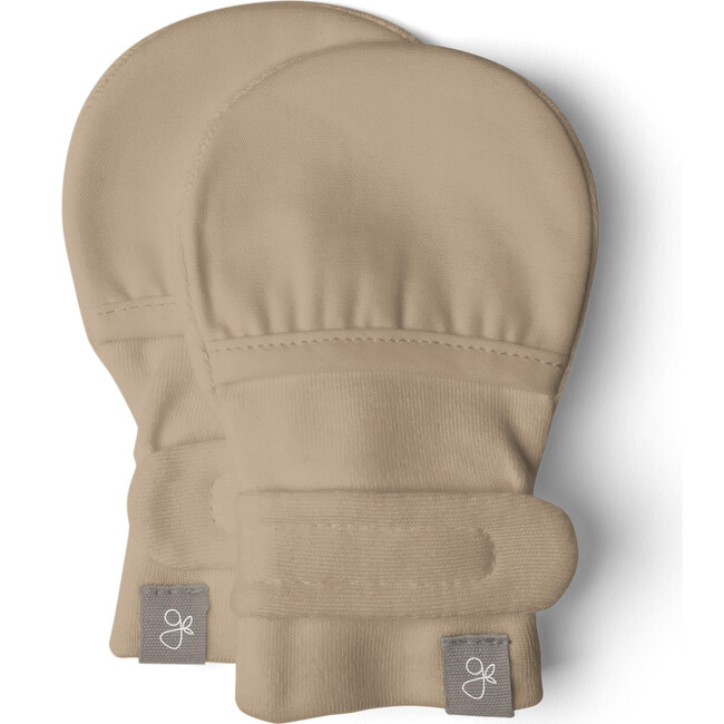 Viscose from Bamboo Organic Cotton Baby Mitts, Sandstone