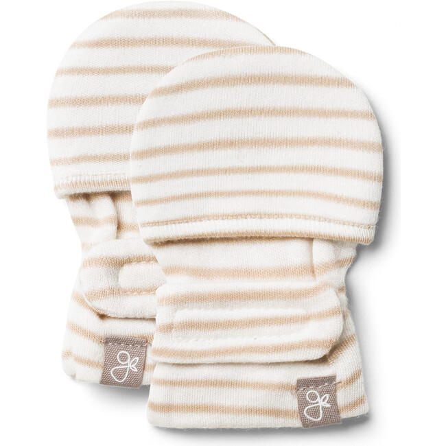 Viscose from Bamboo Organic Cotton Baby Mitts, Dune Stripe 3-6m - Gloves - 1