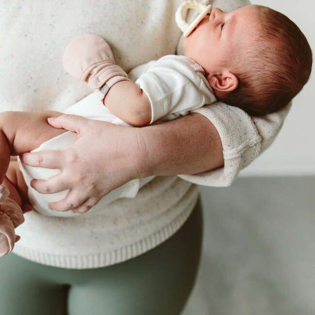 Viscose from Bamboo Organic Cotton Baby Mitts, Rose - Mitts - 3