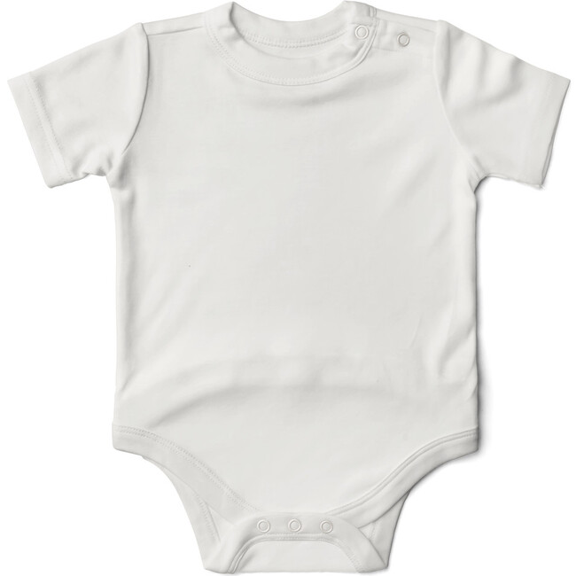 Viscose from Bamboo Organic Cotton S/S Bodysuit, Cloud - Bodysuits - 1
