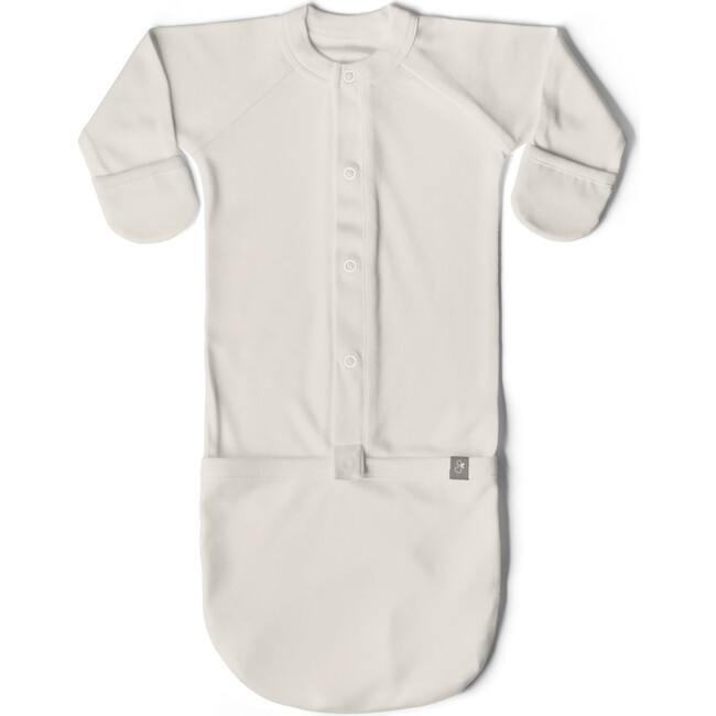 Viscose from Bamboo Organic Cotton Baby Gown, Cloud - Pajamas - 1