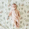 Viscose from Bamboo Organic Cotton Baby Footie, Rose - Footie Pajamas - 5