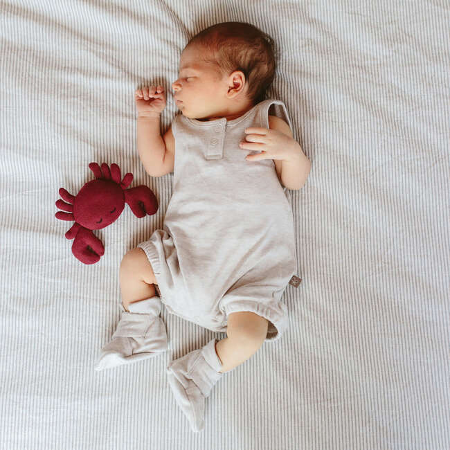 Viscose from Bamboo Organic Cotton Baby Booties, Storm Gray - Booties - 2
