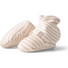 Viscose from Bamboo Organic Cotton Baby Booties, Dune Stripe - Booties - 1 - thumbnail