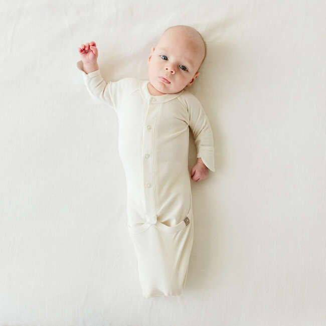 Viscose from Bamboo Organic Cotton Baby Gown, Cloud - Pajamas - 5