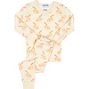 Bunny Cotton Pajama Set, Tan - Pajamas - 1 - thumbnail