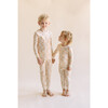 Bunny Cotton Pajama Set, Tan - Pajamas - 2