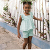 Abaco Paisley Ruffle Top And Shorts Set, Green - Mixed Apparel Set - 2