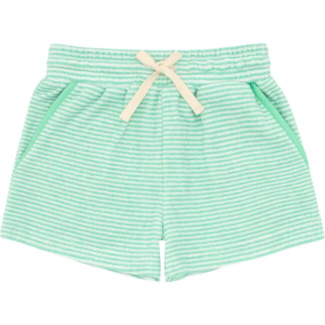 Abaco Stripe French Terry Shorts, Green