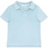Briland French Terry Polo Shirt, Blue - Shirts - 1 - thumbnail